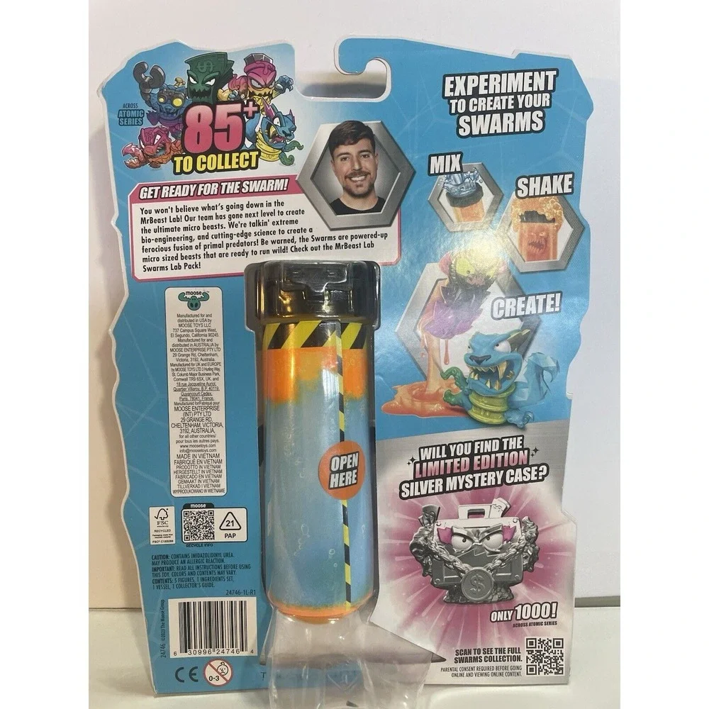 Mr Beast Lab Swarms Atomic Series Lab Pack 1 Kit Collectible Micro Beasts